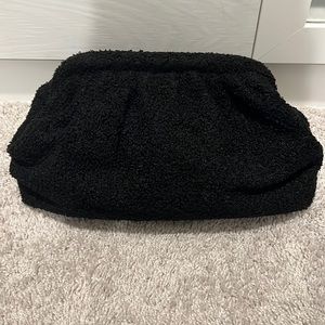 ASOS Black Shearling Clutch